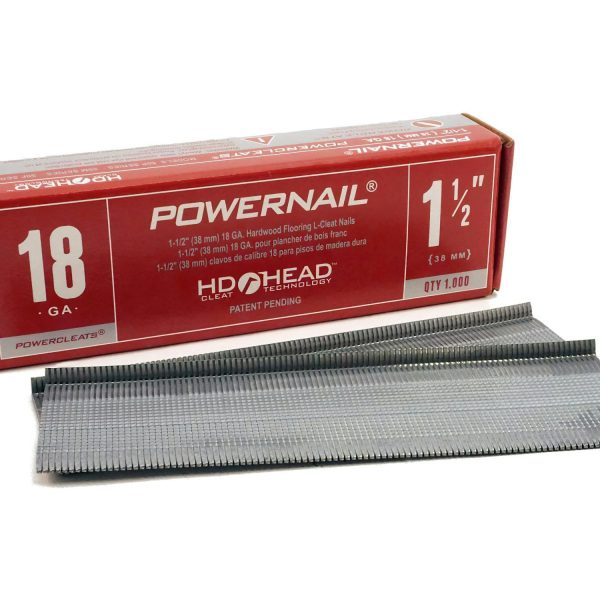 Powernail 18-Gauge 1-1/2 in. L-Shaped Cleat Nails Installation Supplies Powernail 18-Gauge 1-1/2 in. L-Shaped Cleat Nails Installation Supplies