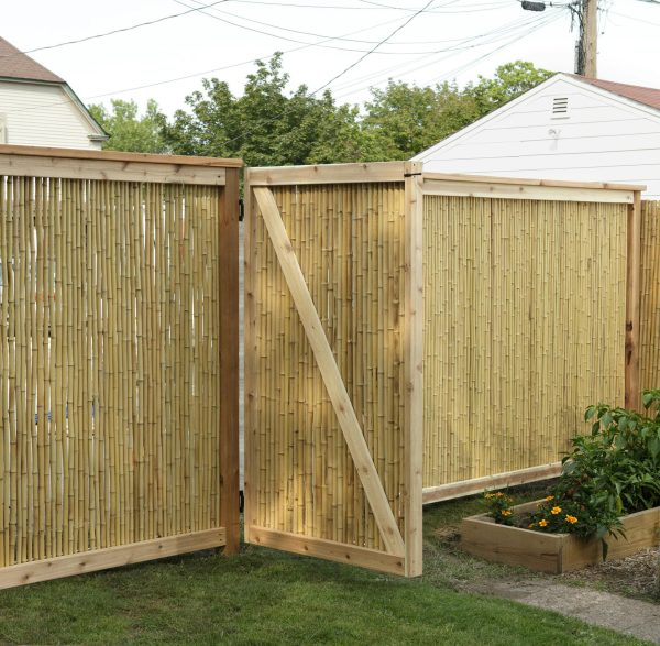 1 in. Natural 6ft. x 6ft. Rolled Bamboo Fencing Fencing 