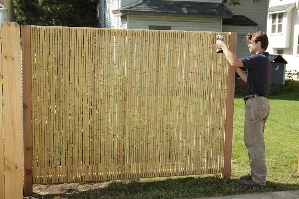 1 in. Natural 6ft. x 6ft. Rolled Bamboo Fencing Fencing 
