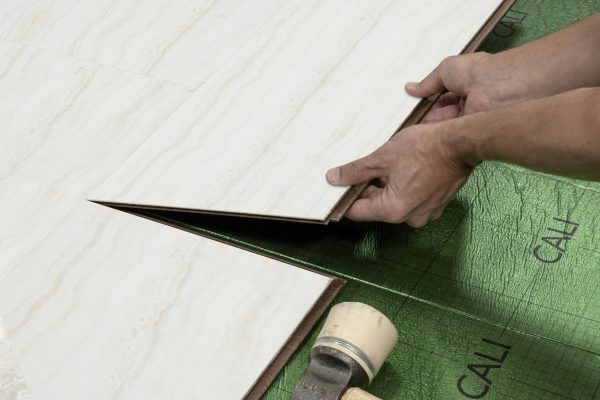 Salt Point Travertine CALI Laminate Shorebreak Laminate Flooring 