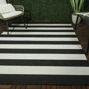 Calabasas Black 5' x 7' Rectangle Indoor Rugs 