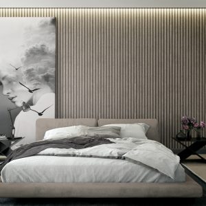 Wood Stripe Silver Grey  