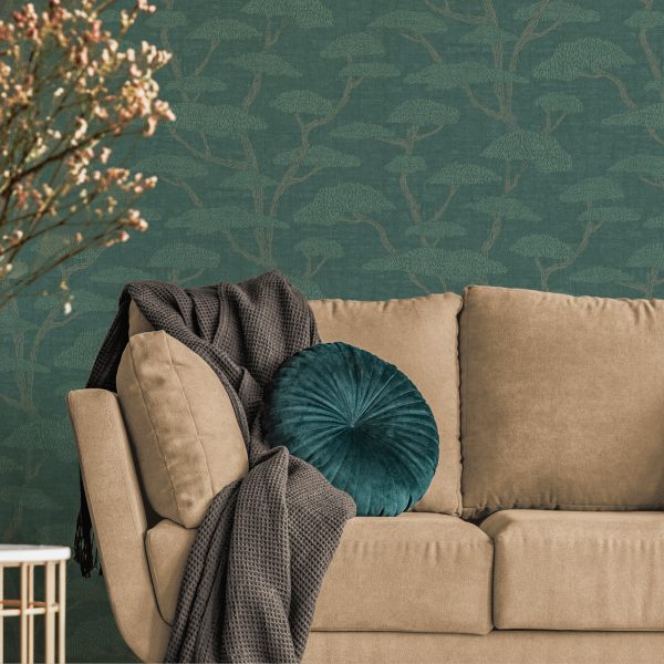 Chinoiserie Tree Motif Green  