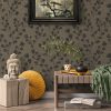 Floral Trail Motif Bronze Brown  