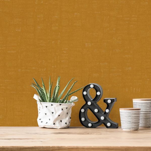 Linen Effect Textured Gold  