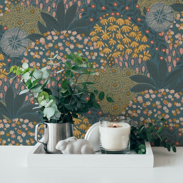 Forest Bloom Motif Multi-coloured  