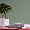 Linen Effect Textured Green  