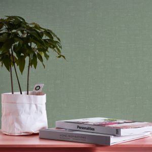Linen Effect Textured Green  
