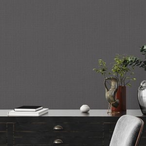 Hessian Effect Textured Silver Grey  
