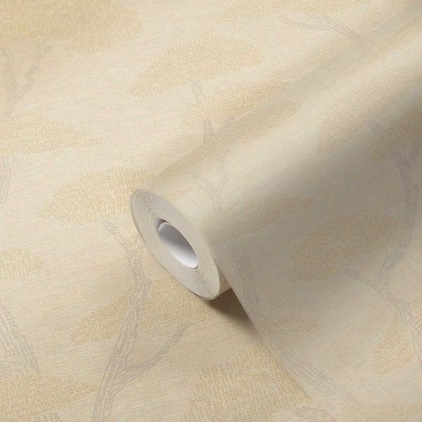Linen Effect Textured Bronze Brown  