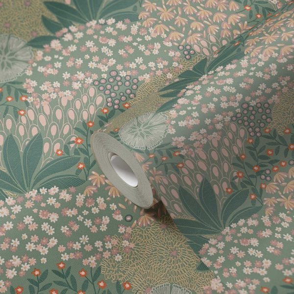 Forest Bloom Motif Multi-coloured  