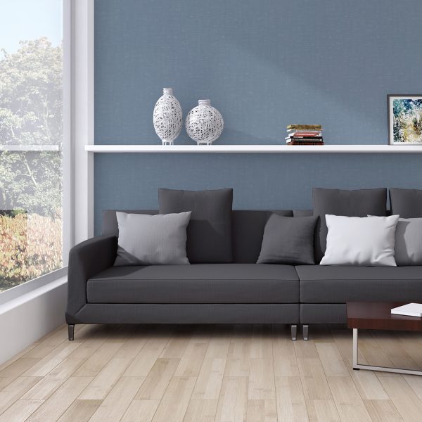 Linen Effect Textured Blue  
