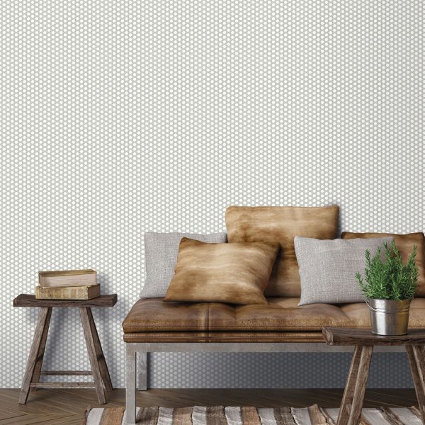 Geo Hex Silver Grey  