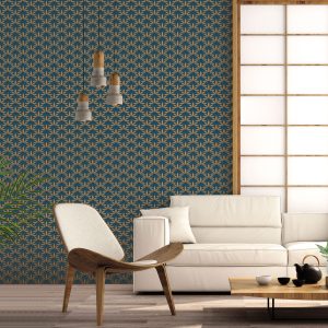 Leaf Motif Blue  