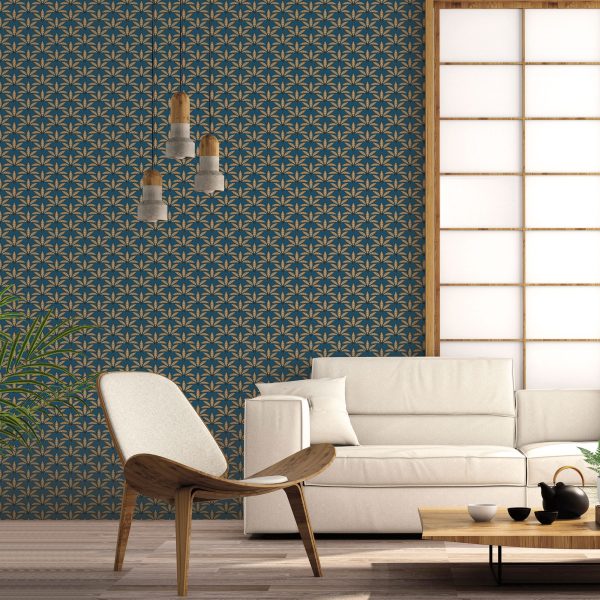 Leaf Motif Blue  