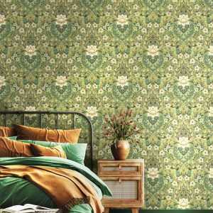Floral Damask Green  