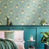 Floral Damask Blue  