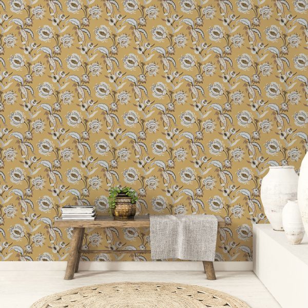 Abstract Floral Gold  