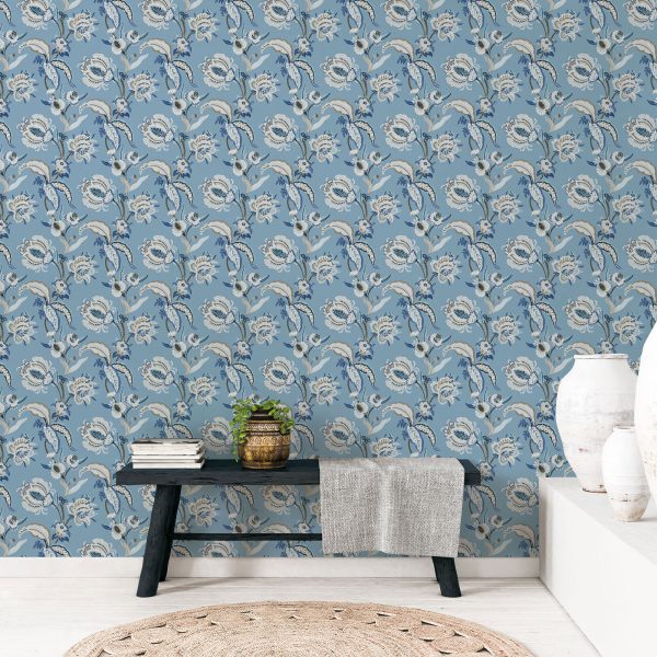 Abstract Floral Blue  