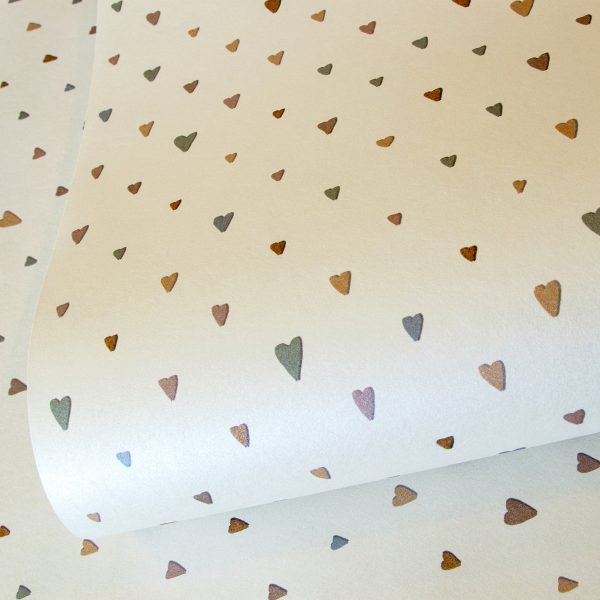Coloured Hearts Silver Grey  