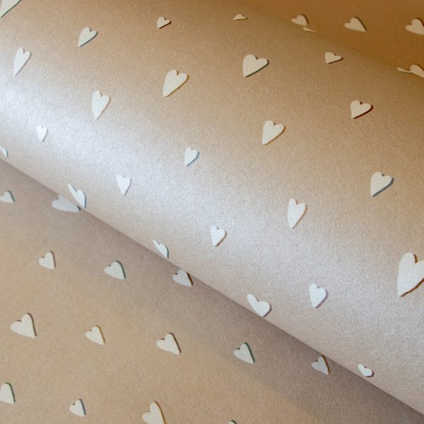 Coloured Hearts Silver Grey  