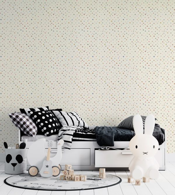 Watercolor Dots Cream  