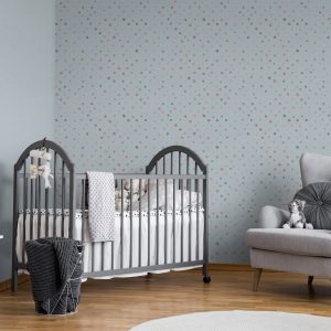 Watercolor Dots Silver Grey  