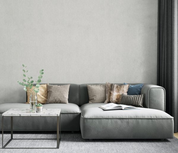Textured Plain Silver Grey  