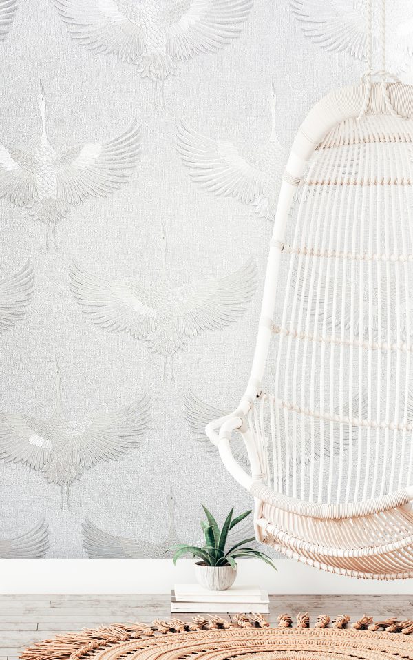 Grasscloth Silver Grey  