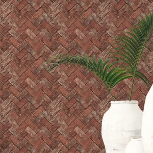 Herringbone Brick Red  
