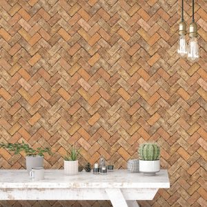Herringbone Brick Orange  