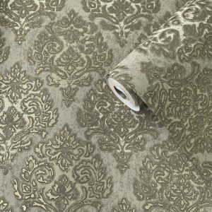 Modern Damask Gold  